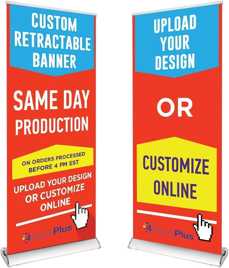 Deluxe Retractable Banner - Customizable Full Color Design Roll Up