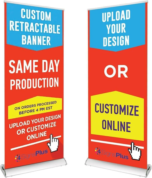 Deluxe Retractable Banner - Customizable Full Color Design Roll Up