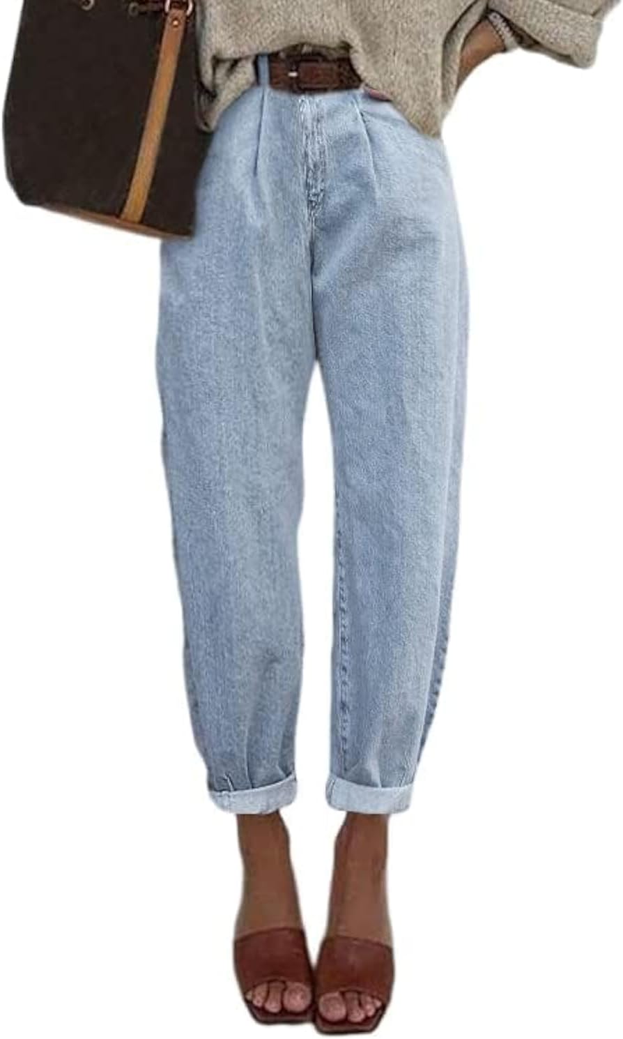 Astylish Womens High Waisted Baggy Jeans for Stylish Comfort