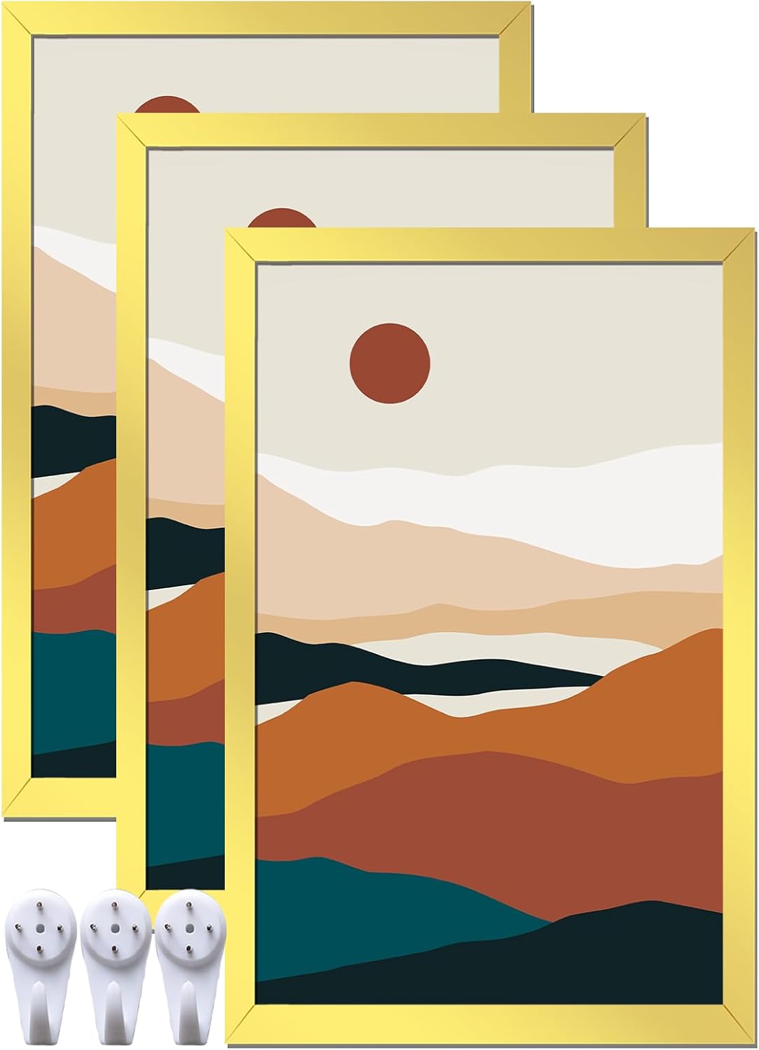Gold 14x22 Picture Frame Set of 3 for Collage and Decor
