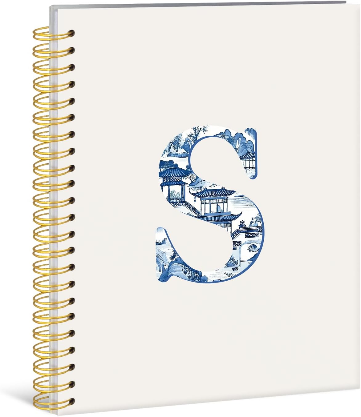 Personalized Chinoiserie Initial Notebook: Stylish Monogrammed Gift