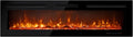 60 in Electric Fireplace Recessed Wall Mounted - Realistic Flame