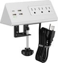 Nightstand Edge Mount Power Strip with USB-C Ports - Fast Charging