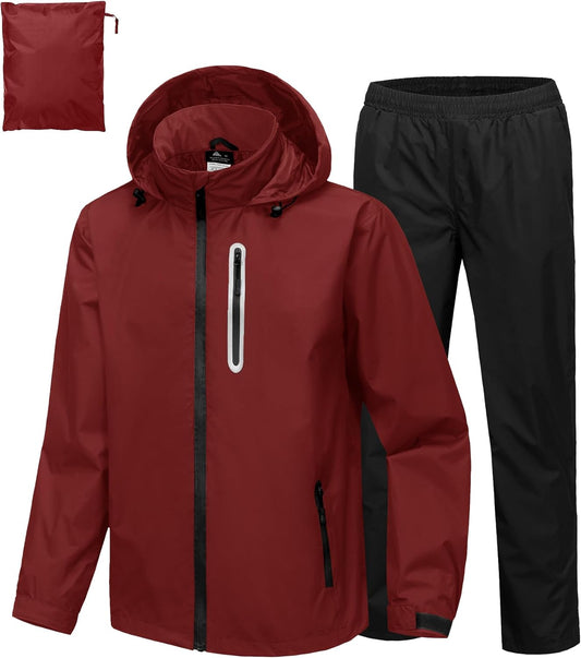 SWISSWELL Men's Waterproof Golf Rain Suit for Outdoor Use