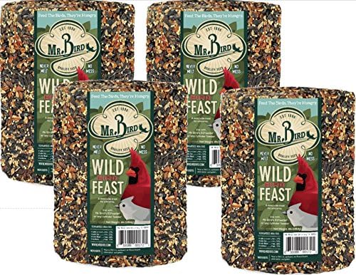 Mr. Bird Wild Bird Feast Birdseed 4-Pack for Year-Round Feeding