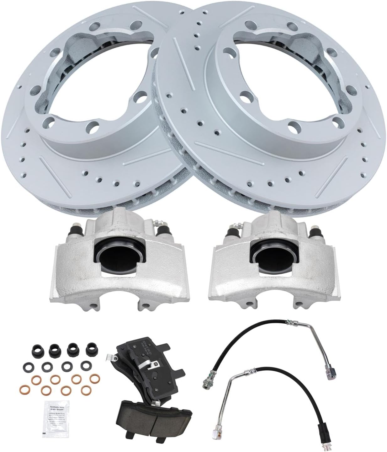 TRQ Front Brake Pad & Rotor Kit for Chevrolet K2500 & GMC