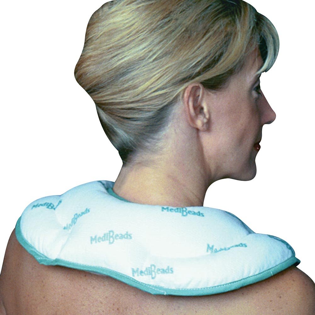 Relieve Neck & Shoulder Pain with MediBeads Heat Pad, 10.5 x 14