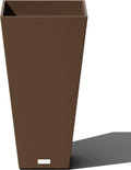 Veradek V-Resin Taper Planter 26 in Espresso - Tall Modern Garden Pot