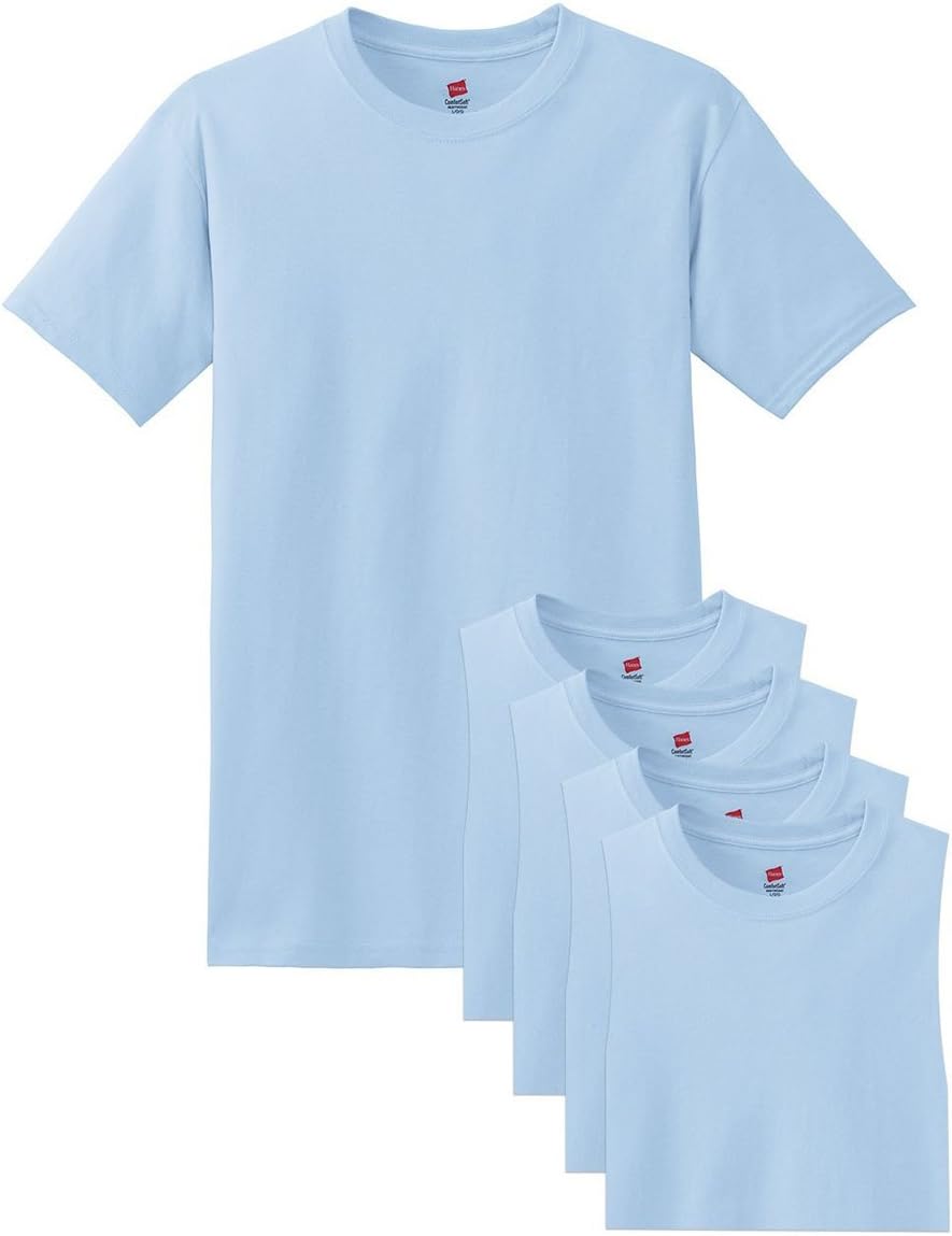 Hanes Mens Tall 100% Cotton Crew Neck Undershirts for Comfort