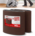 8 in x 19 in Assorted Sanding Belts, 12 Pack - Complete Grit Range