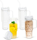 4 Pack 40 oz Acrylic Tumbler with Handle - Large Reusable Travel Cups
