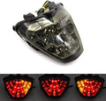 MZS Motorcycle Tail Light LED Integrated Turn Signal Blinker - Smoke