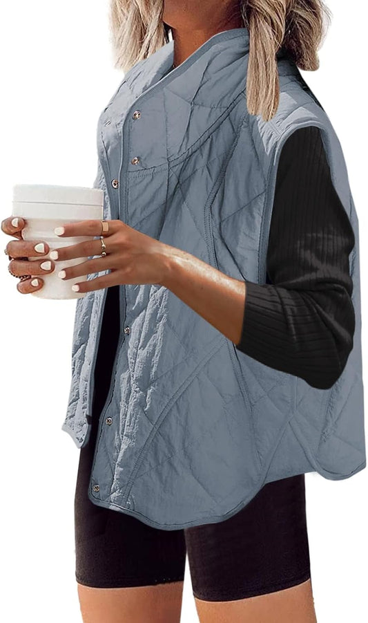 Lightweight Quilted Puffer Vest for Women - Stylish and Cozy