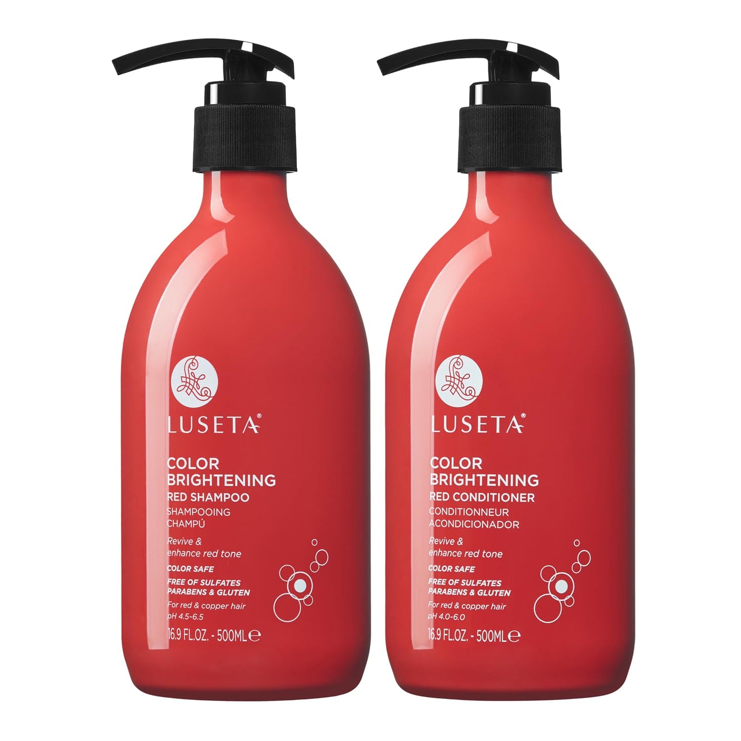 Luseta Copper Brightening Hair Set - Sulfate & Paraben Free, Strengthening With Pomegranate 2 x 16.9oz