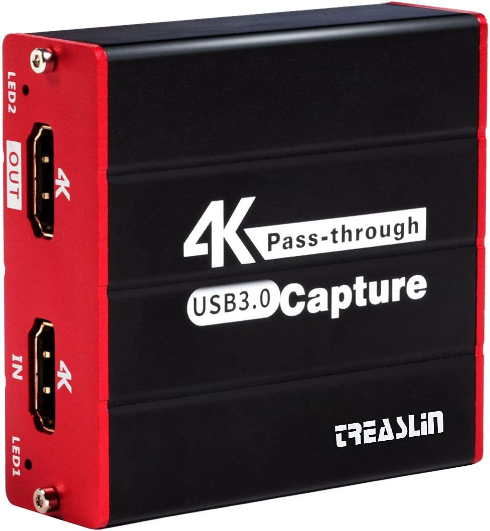 TreasLin HDMI Capture Card for 4K Live Streaming and Gaming