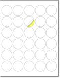 1.5 in Round Matte White Sticker Label, Laser/Inkjet Printing - 200