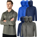 Mens UPF 50+ Lightweight Long Sleeve Hoodie - Quick-Dry SPF