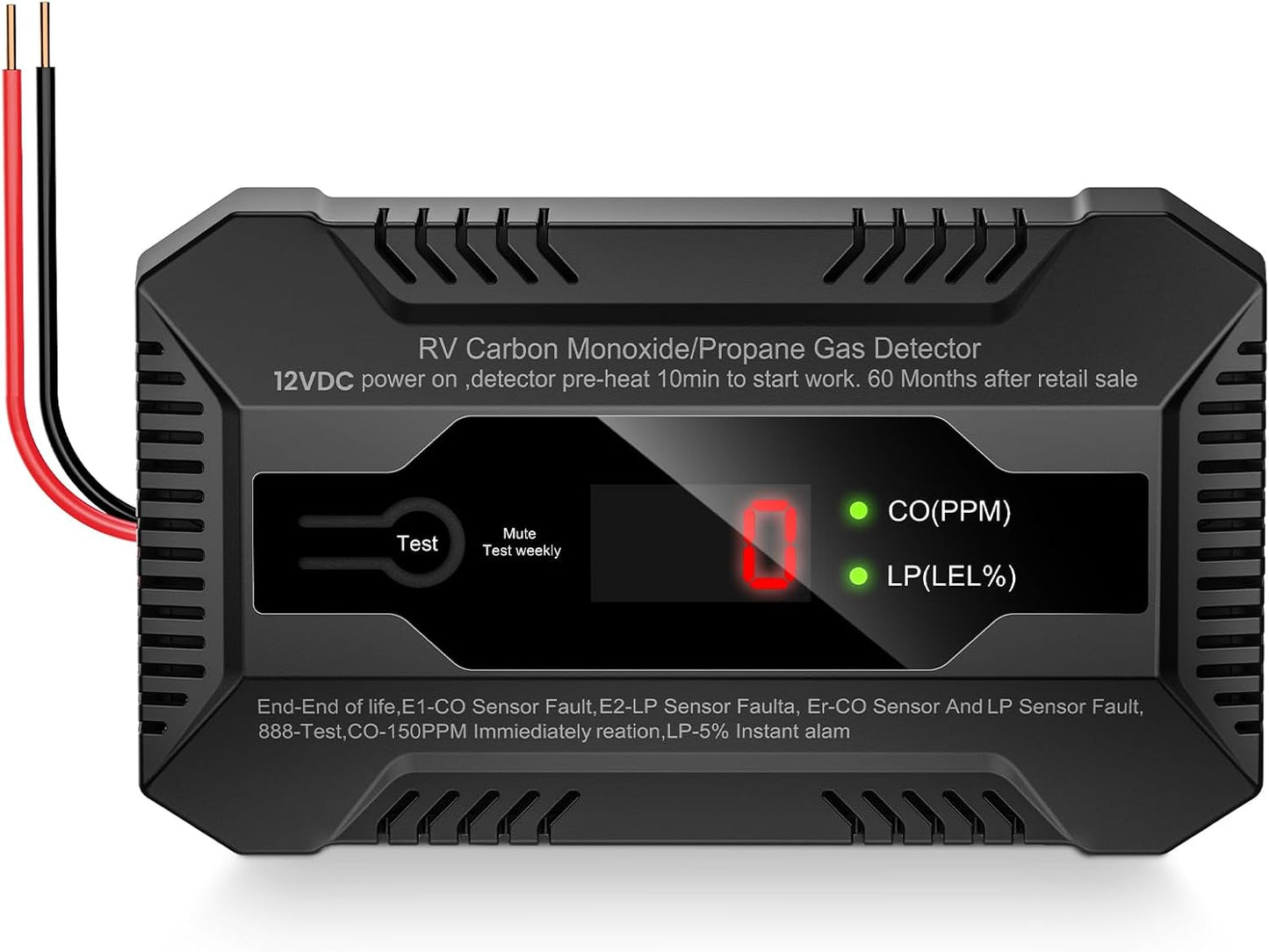 RV Carbon Monoxide and Propane Gas Detector for Safety