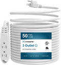 50-Feet 3 Outlet Extension Cord - Long Reach 3-Outlet Power Cord