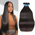 10A Straight Hair Bundles Brazilian 22 24 26 in - Smooth Virgin Weave