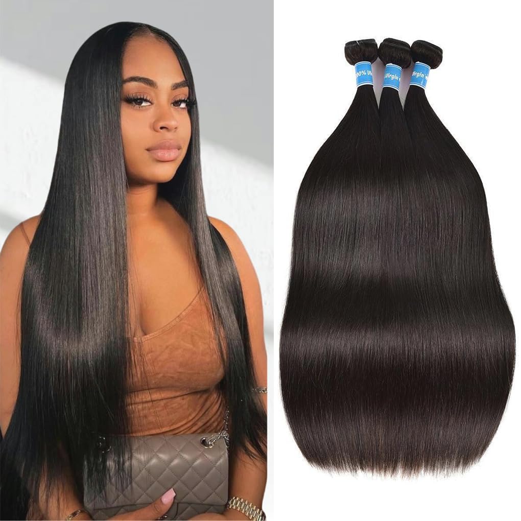 10A Straight Hair Bundles Brazilian Virgin Hair for Women