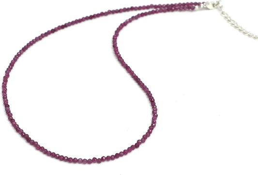 Gempires Natural Necklace with Pink Ruby Beads for Every Occasion