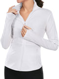 Women's Workout Yoga Jacket Full Zip - Lightweight Athletic Track
