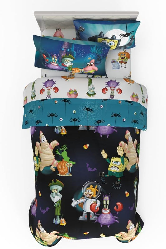 Spongebob Squarepants Kids Halloween Bedding Set for Twin Beds