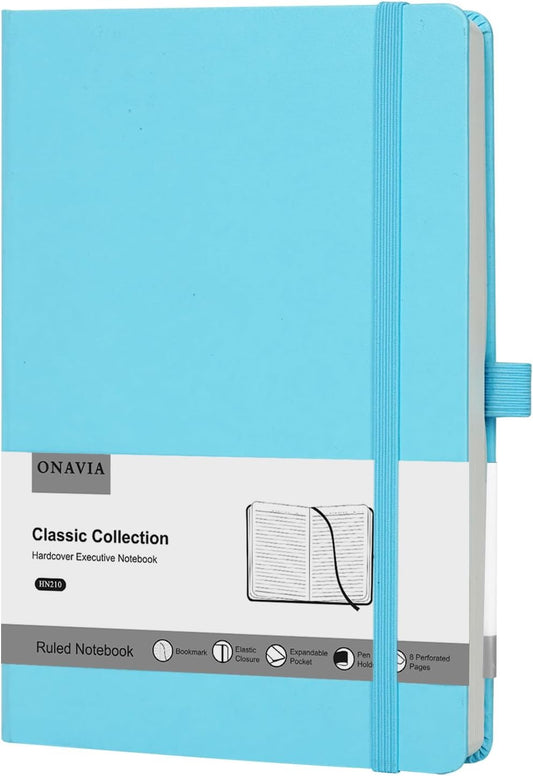 Sky Blue A5 Hardcover Journal, 100 GSM Thick Paper, 160 Pages