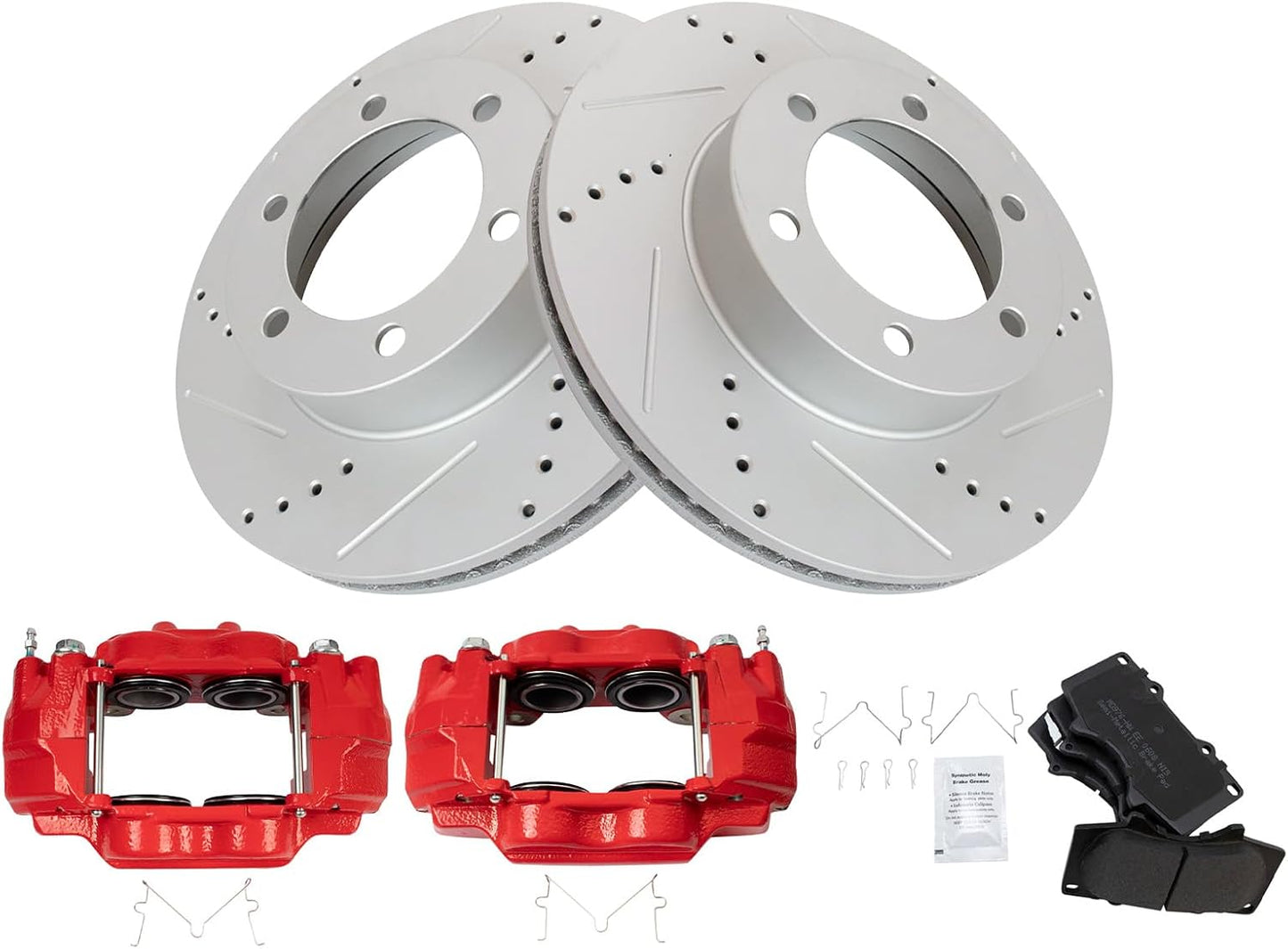 TRQ Front Performance Brake Pad & Rotor Kit for Toyota Sequoia
