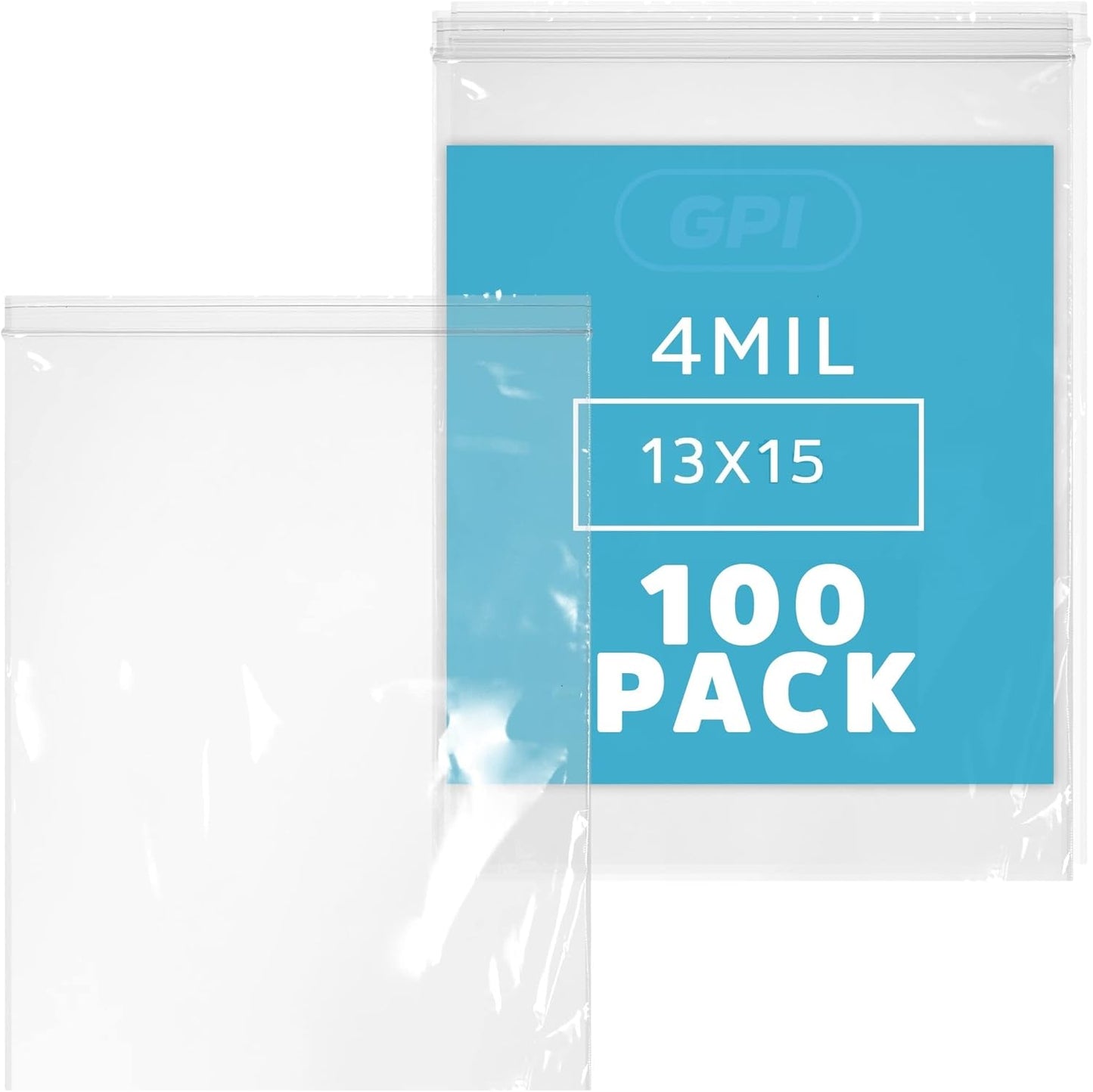 Heavy-duty 2 Gallon Zip Bags for Food, Tools & More Storage