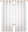 BGment Pure White Curtains for Living Room - 72 Inches Long