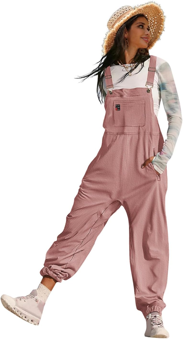 YESNO Women's Casual Corduroy Overalls for Stylish Comfort