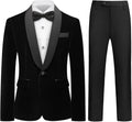 Boys 4 Piece Velvet Tuxedo Suit Slim Fit Formal Attire for Kids