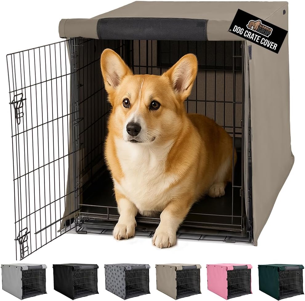 GORILLA GRIP Dog Crate Covers for 30 in Wire Kennels with Privacy