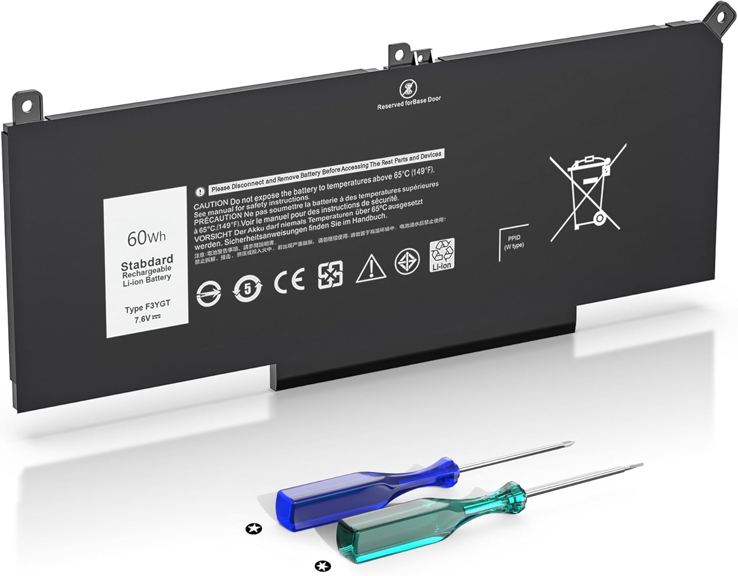 60WH F3YGT Laptop Battery for Dell Latitude 7490 and More