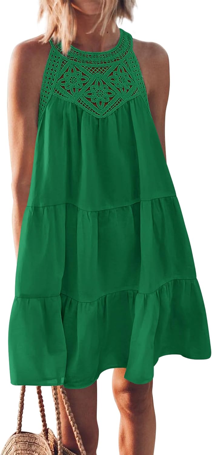 BTFBM Women Summer Halter Dresses Casual Spring 2025 Style