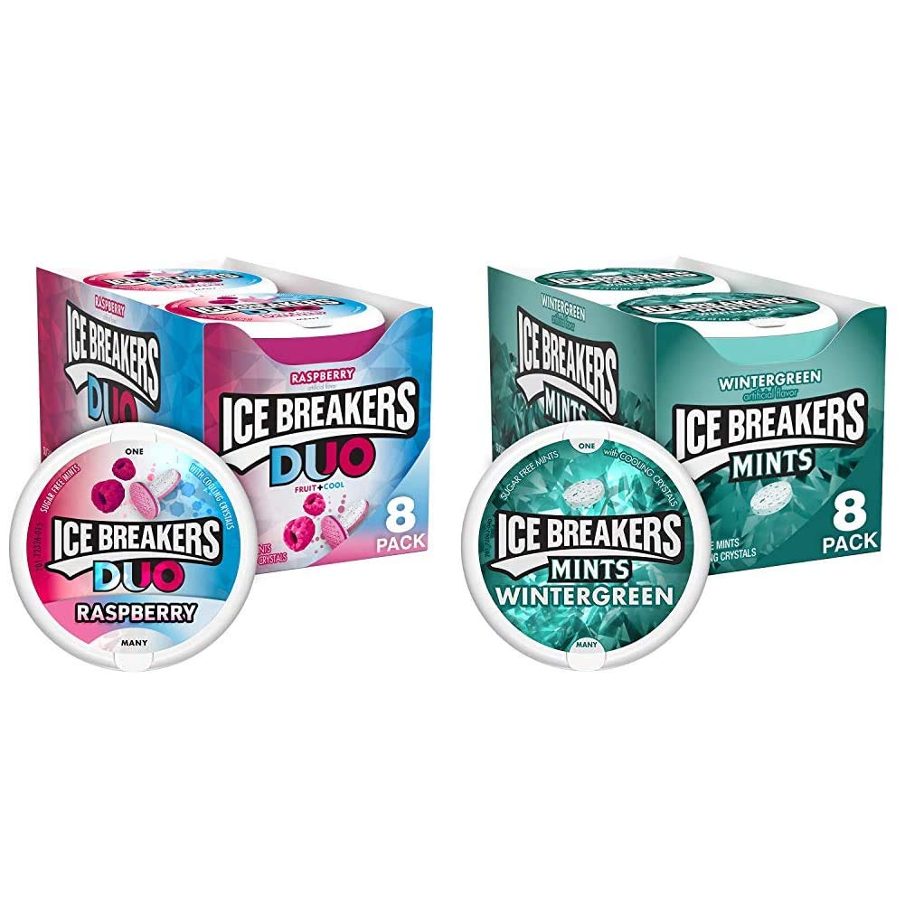 ICE BREAKERS Duo Fruit Plus Cool Raspberry Sugar Free Mints