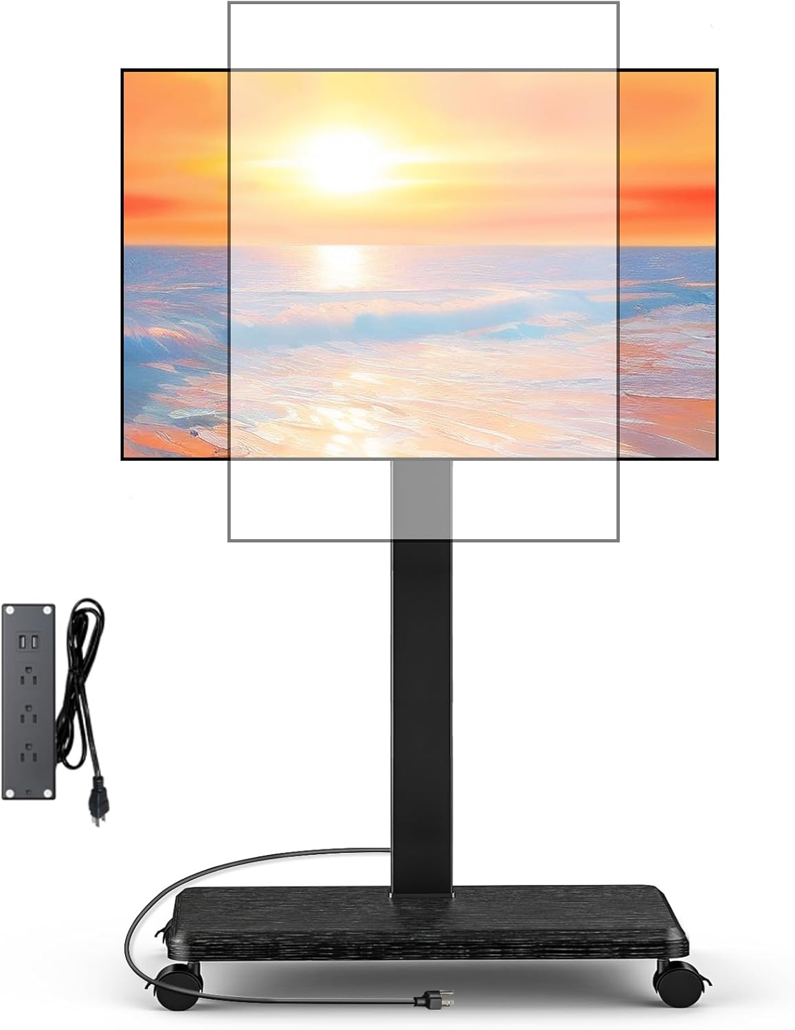 Neothm Mobile TV Cart: Swivel Stand for 32-75 TVs, Height Adjustable & Rotating