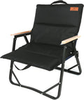 Portable Folding Camping Chair Low Beach Chair - Removable Soft Pad