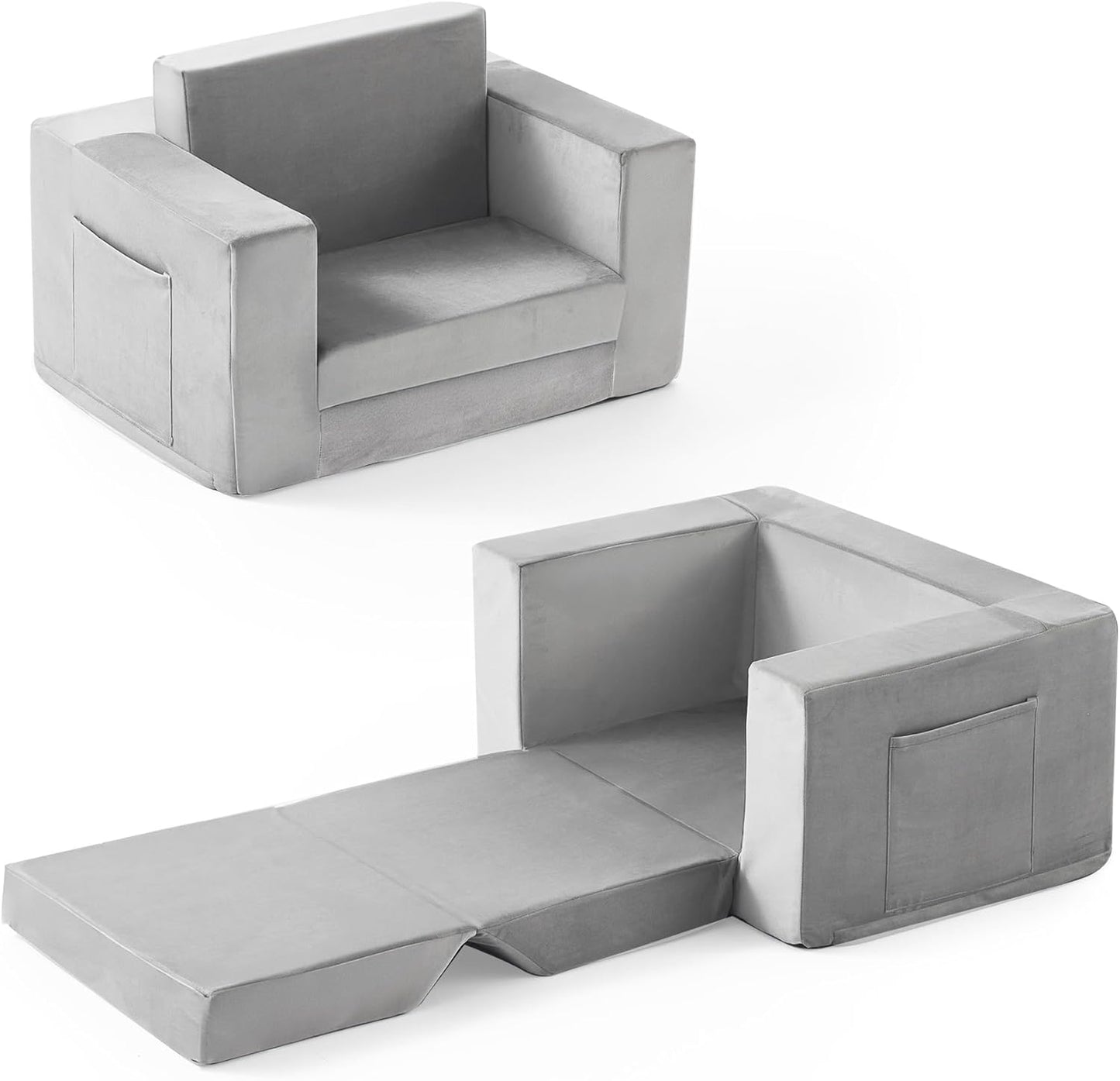 Kids Couch 2-in-1 Toddler Chair for Comfy Play and Relaxation