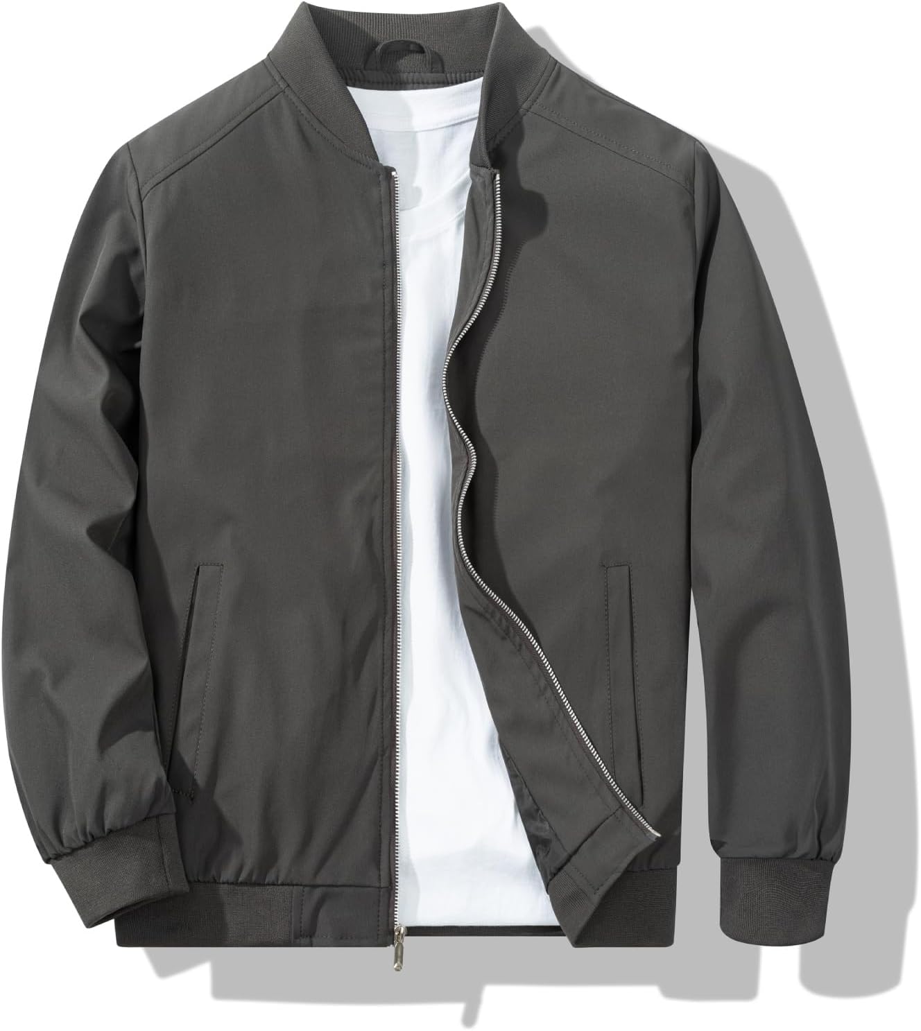Men's Bomber Jacket Lightweight Windbreaker for Spring and Fall