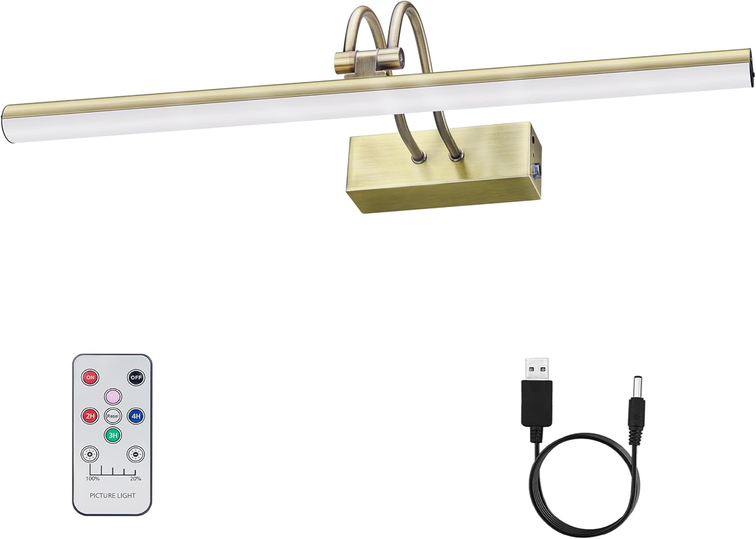 20in Battery Wall Sconce for Art Lighting with Remote Control