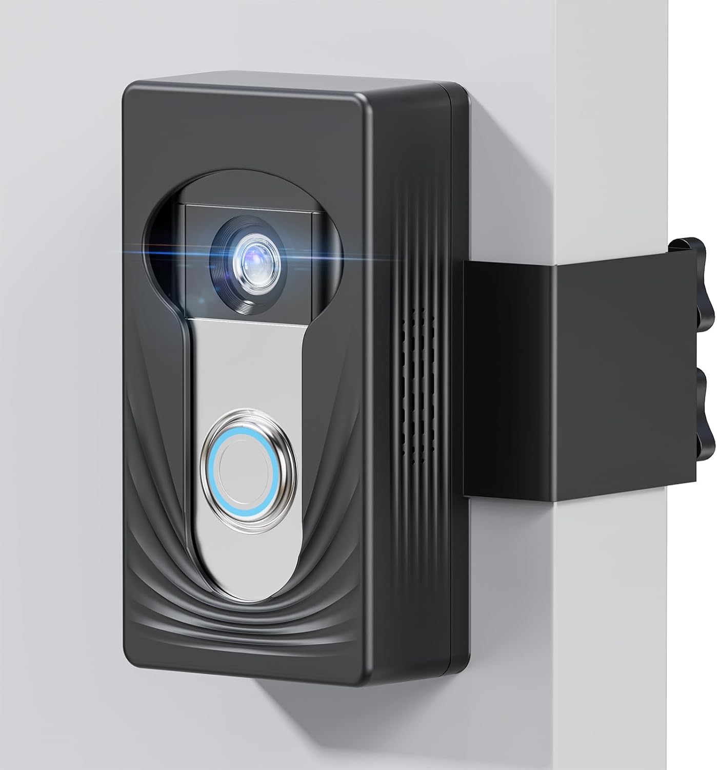 Anti-Theft Wireless Doorbell Mount for Ring, Secure Fixing, Black