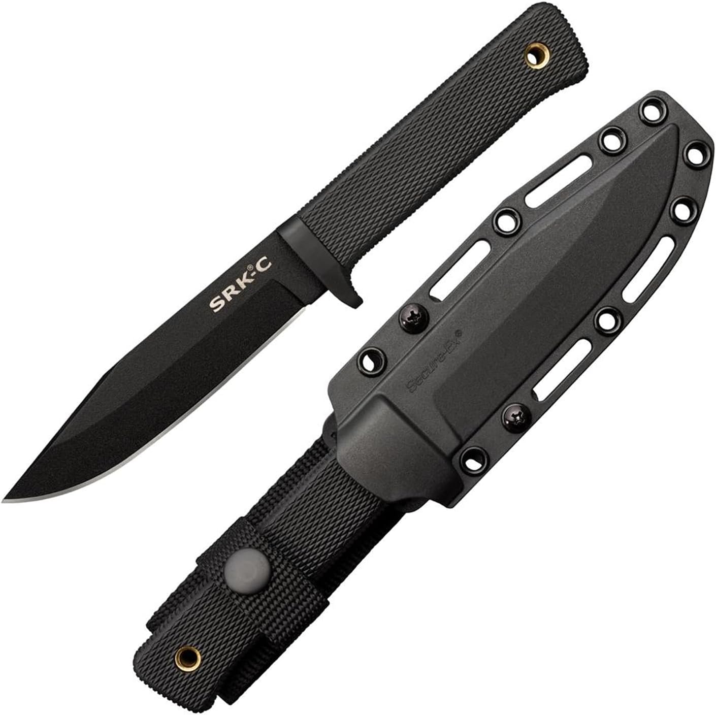 COLD STEEL SRK Compact Tactical Fixed Blade Knife with Sheath