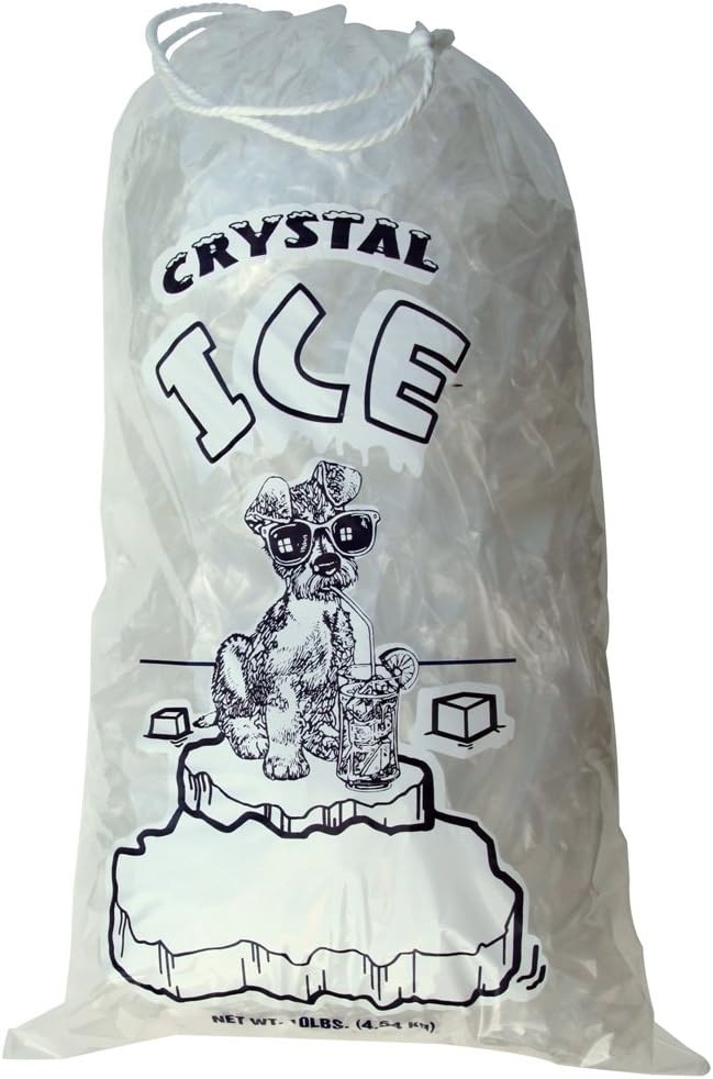 8 lb Ice Bags with Drawstrings - Heavy Duty Commercial Grade