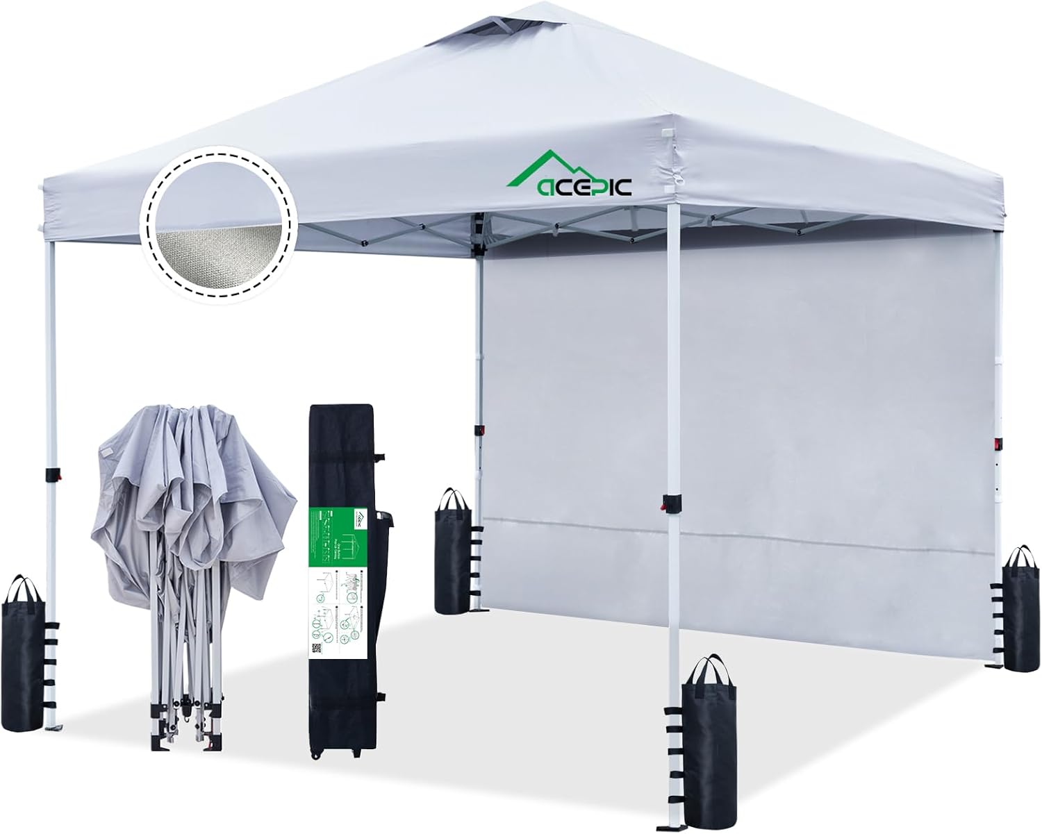 Acepic 10x10 Pop Up Canopy: Instant Shelter with Easy Setup