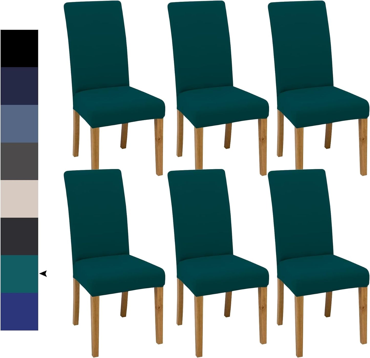Stretch Dining Chair Covers Set of 6 for Home and Restaurant Use