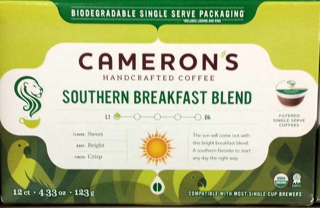 Cameron's Southern Breakfast Blend, 12 Single Serves x 2 - Energize Mornings!