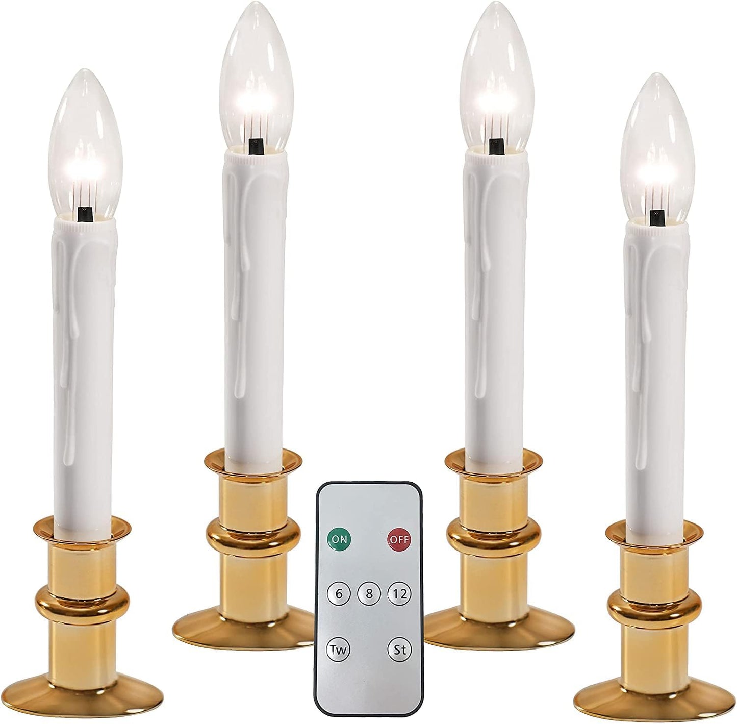 Ultra-Bright LED Window Candles with Timer and Remote Control